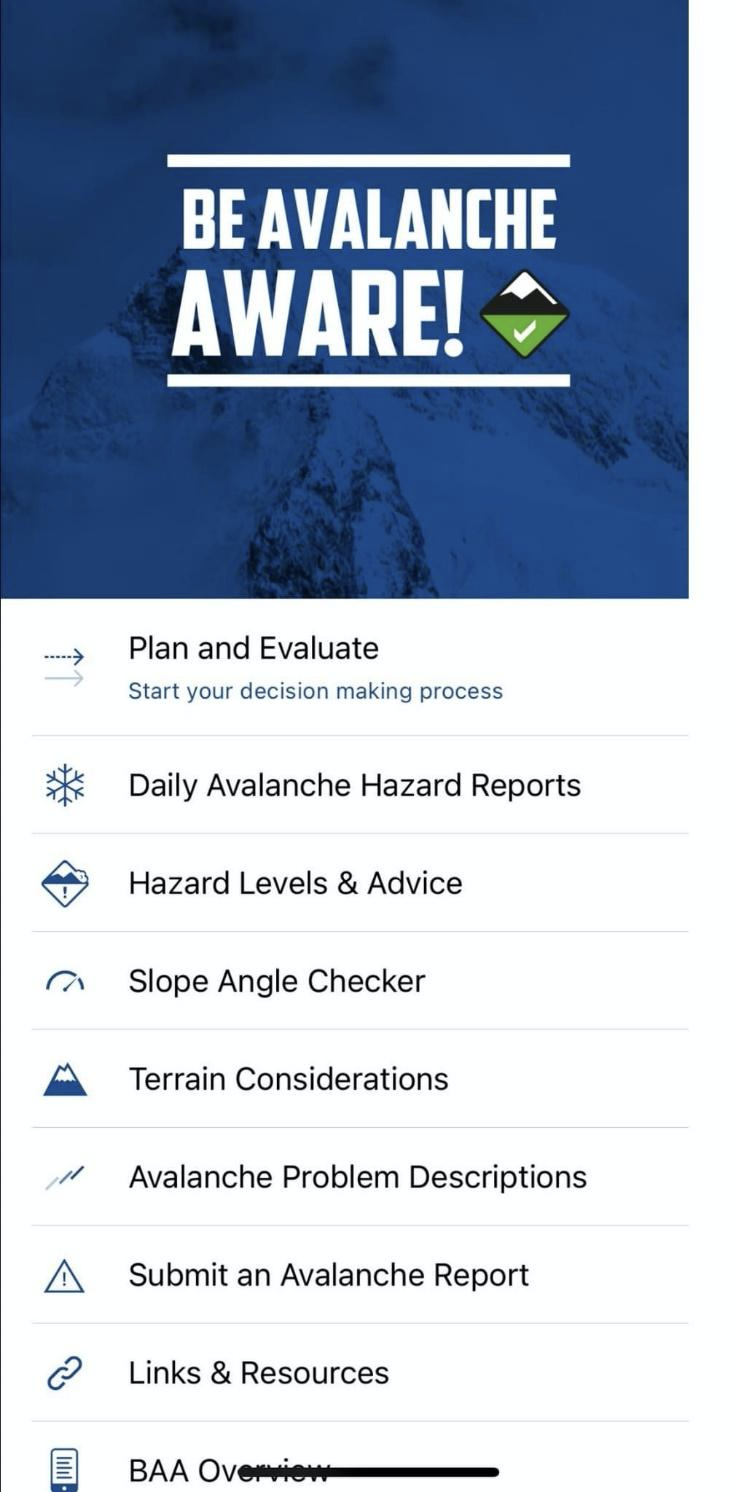 Be Avalanche Aware apps